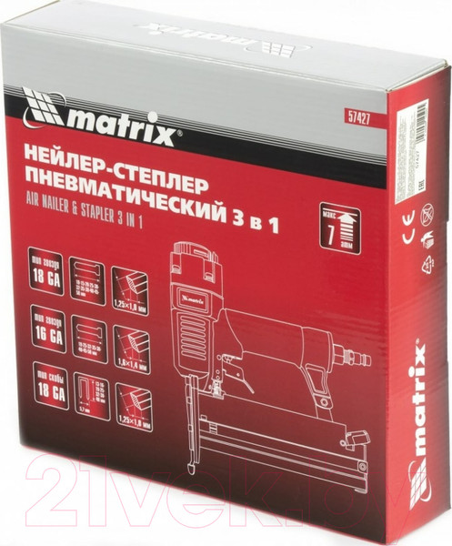 Изображение товара Пневматический степлер Matrix 57427