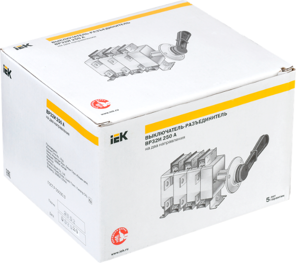 Изображение товара Выключатель-разъединитель IEK ВР32И-35 В71250 250А / SRK21-211-250 IEK