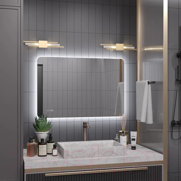 Изображение товара Зеркало Пекам MartaFly 120x80 / MartaFly-120x80dcl (с подсветкой, сенсором на взмах руки и часами)