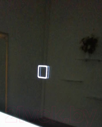 Изображение товара Зеркало Пекам RingFly 90x90 / ringFly-90x90scl (с подсветкой, сенсором на прикосновение и часами)