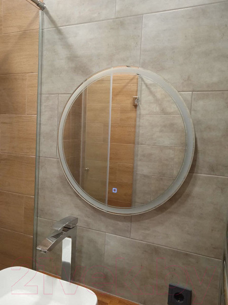 Изображение товара Зеркало Пекам Ring2 90x90 / ring2-90x90s (с подсветкой и сенсором на прикосновение)