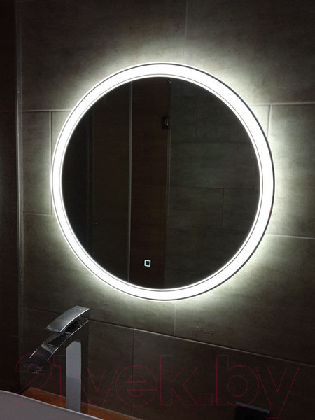 Изображение товара Зеркало Пекам Ring2 90x90 / ring2-90x90s (с подсветкой и сенсором на прикосновение)