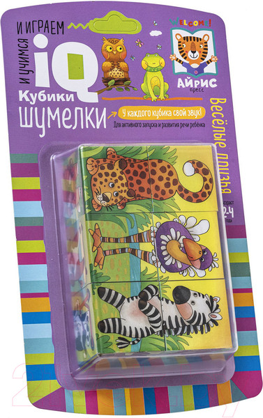 Изображение товара Развивающая игра Айрис-пресс Умные кубики. Шумелки. Веселые друзья / 9785811275755