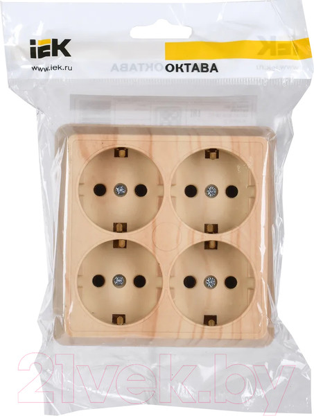 Изображение товара Розетка IEK Октава ERO41-K03-16-DC (сосна)