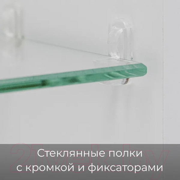 Изображение товара Шкаф с зеркалом для ванной Пекам Marta 60x80 / MartaBox-60x80 (с сенсором на прикосновение)