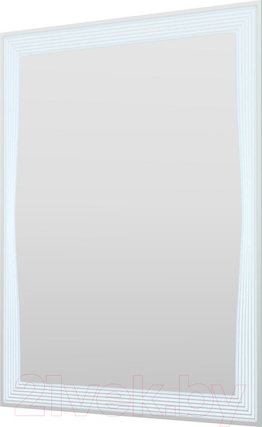 Изображение товара Зеркало Пекам Lines 80x100 / Lines-80x100dpcl (с подсветкой, сенсором на взмах руки, подогревом, часами)