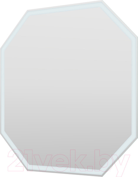 Изображение товара Зеркало Пекам Octagon 80x80 / octagon-80x80dcl (с подсветкой, сенсором на взмах руки и часами)