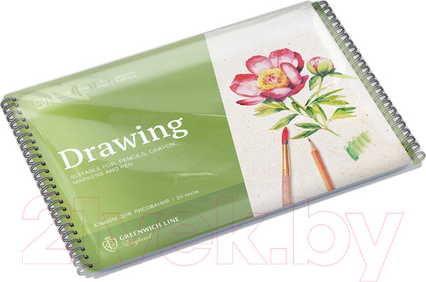 Изображение товара Альбом для рисования Greenwich Line Botanical. Peony / PS24c-36881 (24л)