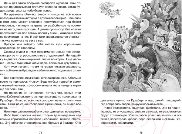 Изображение товара Книга Махаон Чудесное путешествие Нильса с дикими гусями (Лагерлеф С.)