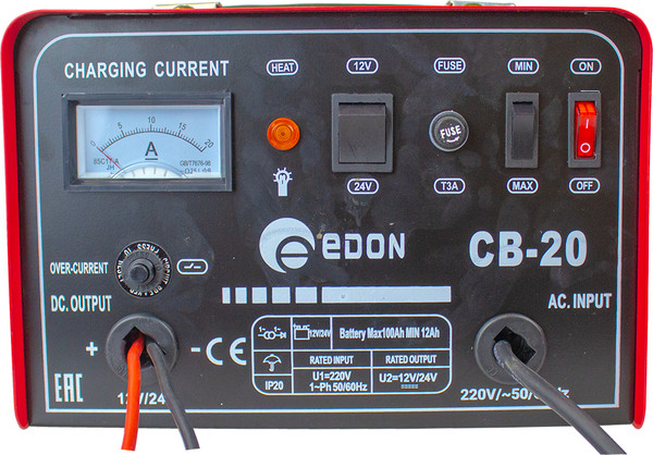 Изображение товара Зарядное устройство для аккумулятора Edon CB-20