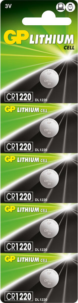 Изображение товара Комплект батареек GP Batteries Lithium CR1220 / GP CR1220RA-7C5 (5шт)