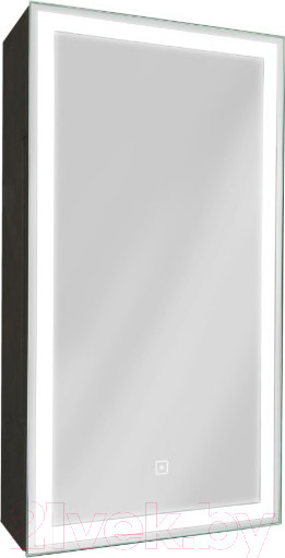 Изображение товара Шкаф с зеркалом для ванной Континент Mirror Box Black Led 35x65 L