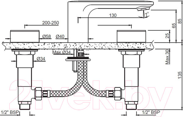 Изображение товара Смеситель Jaquar Laguna LAG-CHR-91189CSR