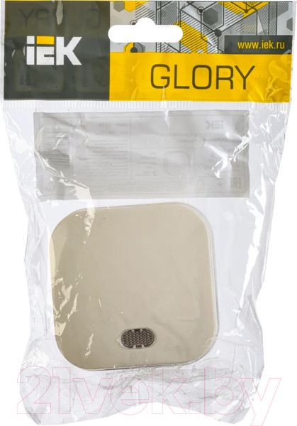 Изображение товара Выключатель IEK Glory EVH11-K33-10 (кремовый)