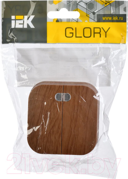 Изображение товара Выключатель IEK Glory EVH21-K24-10 (дуб)