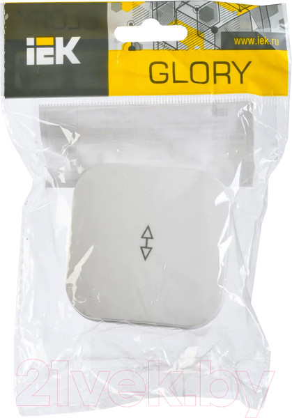 Изображение товара Выключатель IEK Glory EVH12-K01-10 (белый)