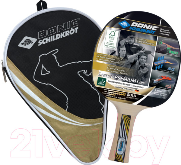 Изображение товара Ракетка для настольного тенниса Donic Schildkrot Legends / 754431 (золото)