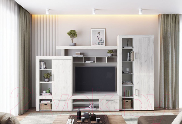 Изображение товара Полка Стендмебель Гранд 02 (дуб крафт белый)