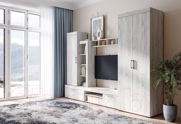 Изображение товара Полка Стендмебель Гранд 02 (дуб крафт белый)