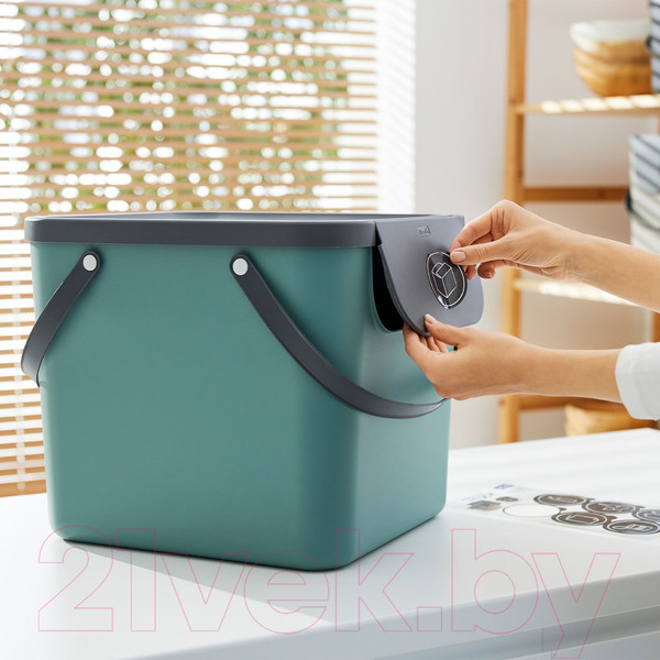 Изображение товара Контейнер для мусора Rotho Albula / 1034405092 (40л, зеленый)