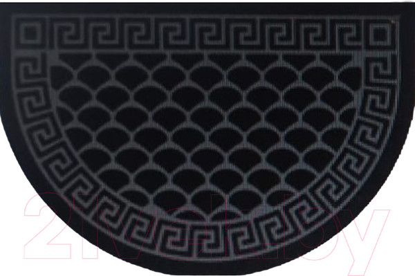 Изображение товара Коврик грязезащитный Kovroff Чешуйки полукруг 40x60 / ПП/04/01/01 (черный)