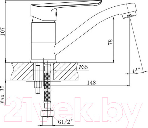 Изображение товара Смеситель Esko Lagos LG 15