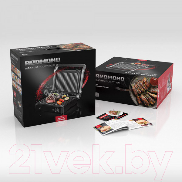 Изображение товара Электрогриль Redmond SteakMaster RGM-M822 (черный/сталь)