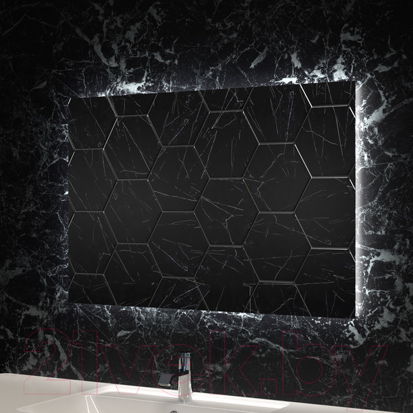 Изображение товара Зеркало Пекам GretaFly 80x120 / GretaFly-80x120dp (с подсветкой, сенсором на взмах руки, подогревом)