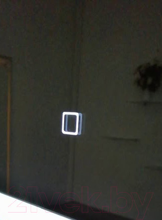 Изображение товара Зеркало Пекам Ring Fly 100x100 / ringFly-100x100scl (с подсветкой, сенсором на прикосновение и часами)