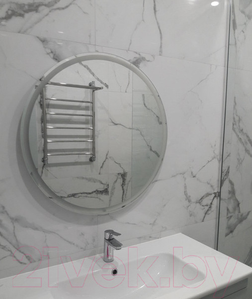 Изображение товара Зеркало Пекам Ring1 100x100 / ring1-100x100 (с подсветкой, с механической клавишей включения)