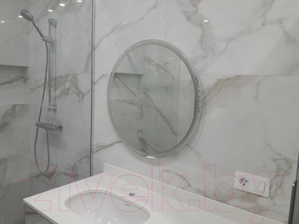 Изображение товара Зеркало Пекам Ring1 100x100 / ring1-100x100 (с подсветкой, с механической клавишей включения)