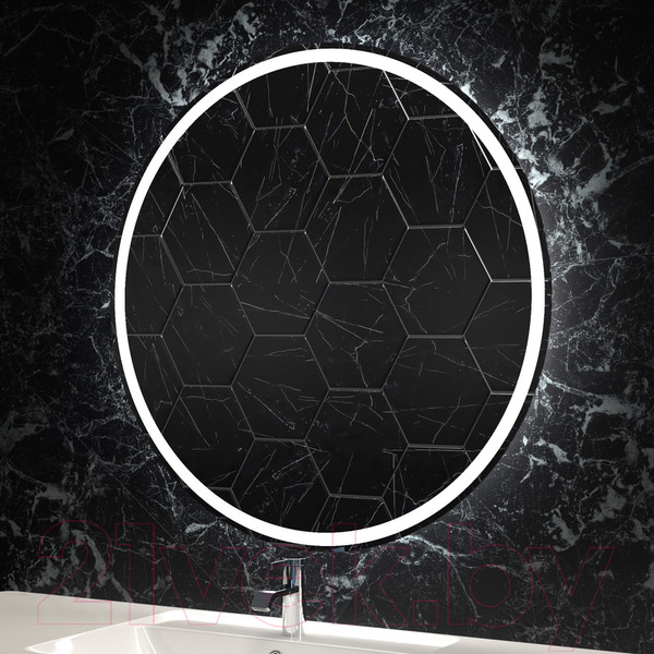 Изображение товара Зеркало Пекам Ring1 100x100 / ring1-100x100 (с подсветкой, с механической клавишей включения)