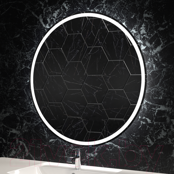 Изображение товара Зеркало Пекам Ring1 100x100 / ring1-100x100d (с подсветкой и сенсором на взмах руки)