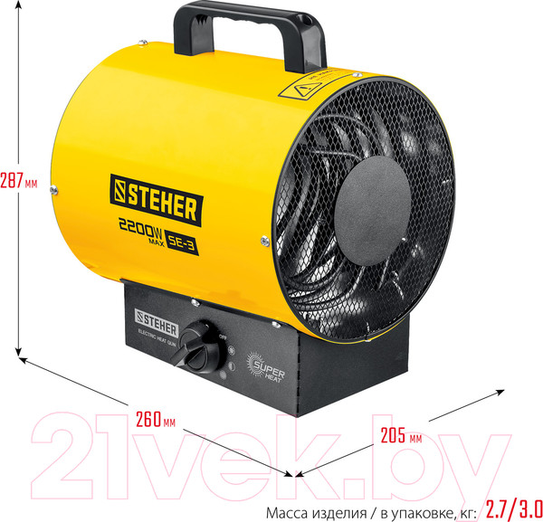 Изображение товара Тепловая пушка электрическая Steher SE-3