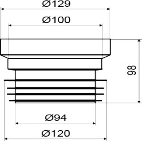 Изображение товара Манжета для унитаза Slovarm T-3560 / II - P (с прокладкой)