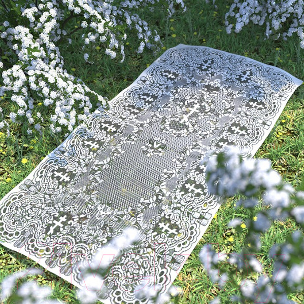 Изображение товара Покрывало ритуальное Лента м86 (205x125, белый)