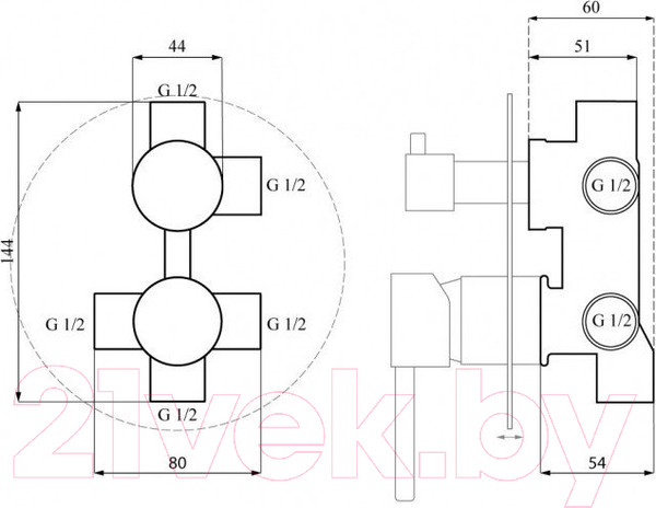 Изображение товара Душевая система со смесителем Calani CAL-B0006