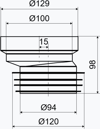 Изображение товара Манжета для унитаза Slovarm T-3560 / II - EX (с прокладкой)