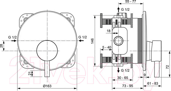 Изображение товара Смеситель Ideal Standard Cerafine A7388AA + A1000NU