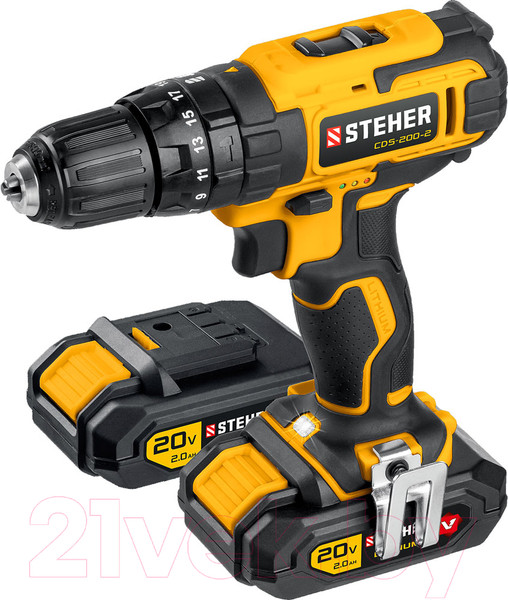 Изображение товара Аккумуляторная дрель-шуруповерт Steher CDS-200-2
