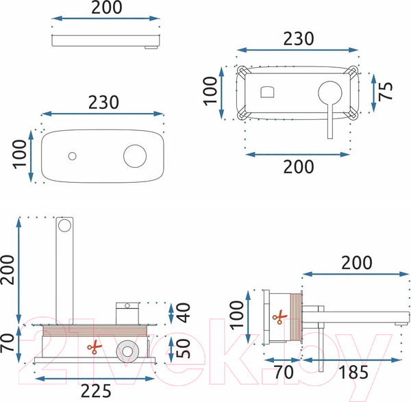 Изображение товара Смеситель REA B5124 (хром глянцевый)