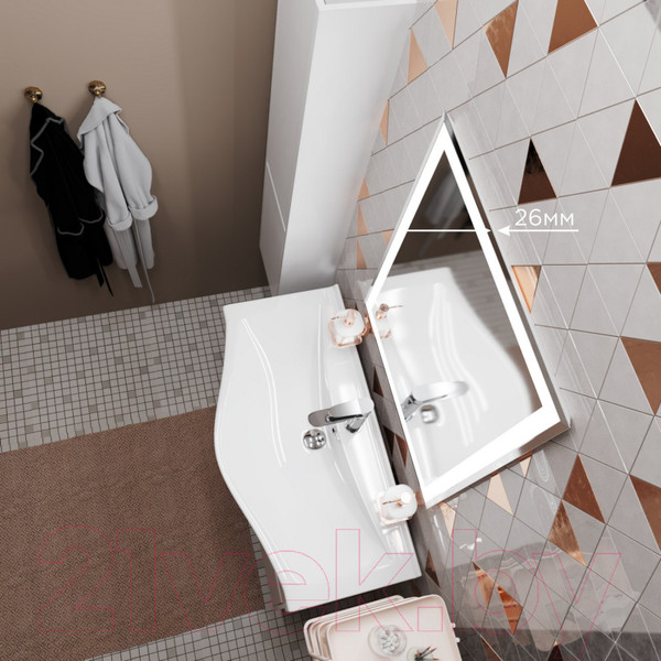 Изображение товара Зеркало Mixline Минио-2 547051 (с подсветкой)