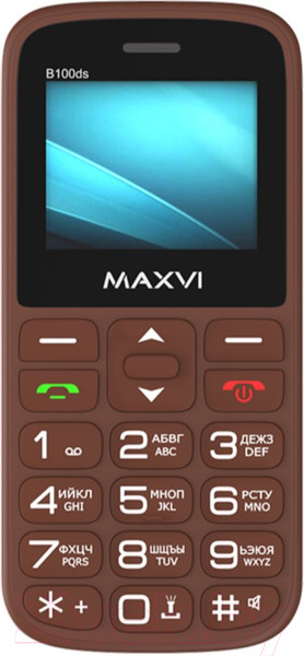 Изображение товара Мобильный телефон Maxvi B100ds (коричневый+ЗУ)