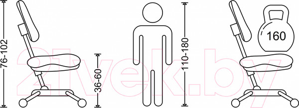 Изображение товара Стул детский SingBee Coobee-138 (серый)