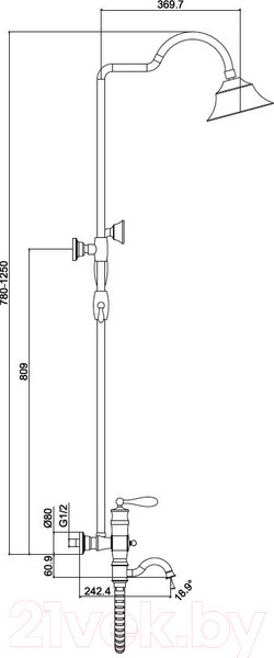 Изображение товара Душевая система со смесителем Maxonor Pure Life MN2476 (хром)