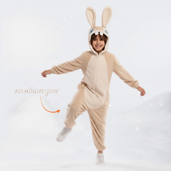 Изображение товара Костюм карнавальный Пуговка Заяц Веня / 974 к-23-116-128 (р.116-128)