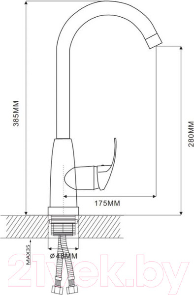 Изображение товара Смеситель Ekko E40057