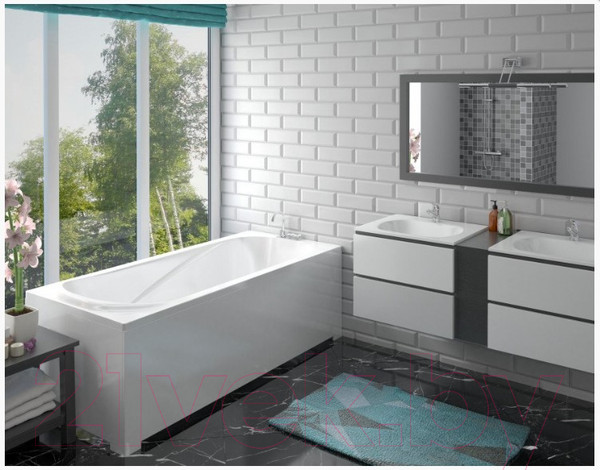 Изображение товара Ванна из искусственного мрамора Эстет Альфа 180x80 / ФР-00001311