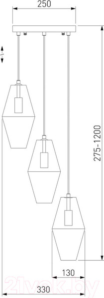 Изображение товара Потолочный светильник Евросвет 50236/3 (янтарный)