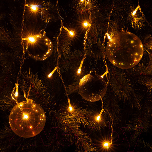 Изображение товара Светодиодная бахрома Евросвет 100-001 IP20 (1.8x0.5м, теплый белый)